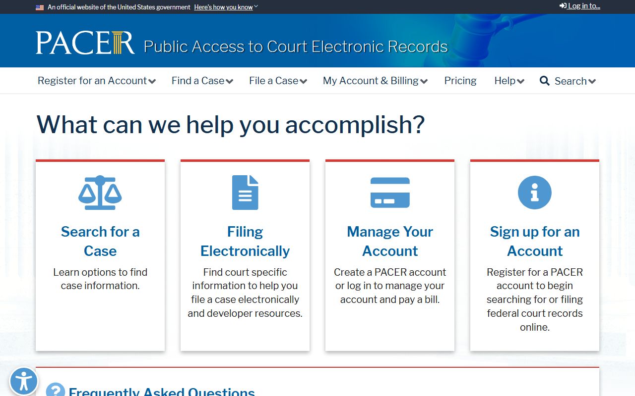 Hamilton County court records PACER federal court access