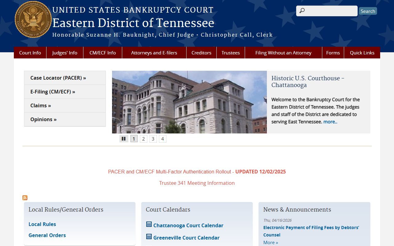 Hamilton County public records U.S. Bankruptcy Court Eastern District of Tennessee