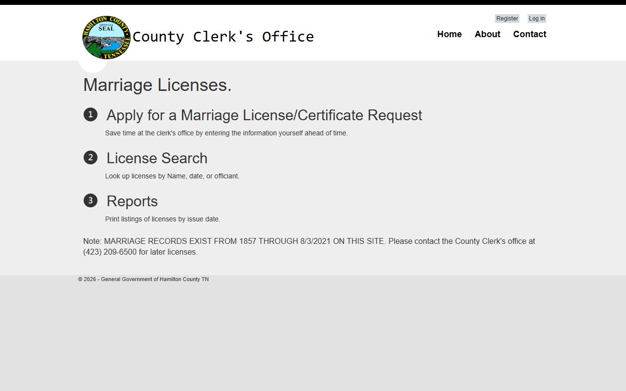 Hamilton County marriage and divorce records marriage license portal